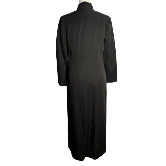 Vintage Jessica McClintock 2 pc Dress S Black Embroidered Halter Jacket - Picture 5 of 11